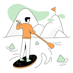 Wall Mural - goal achievement - modern flat design style illustration