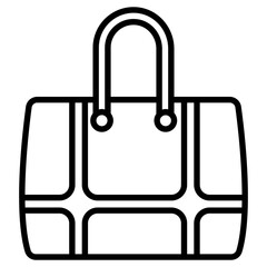 Poster - Icon of ladies bag in line design 