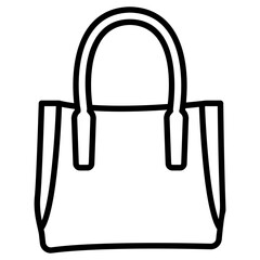 Poster - Fashion bag icon, line vector 