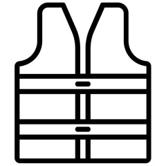 Sticker - Safety vest vector in line design 