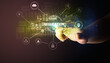 © ra2 studio - Hand touching REGULATION inscription, Cybersecurity concept