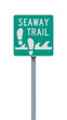 © Thomas Pajot - Vector illustration of the Seaway Trail green road sign