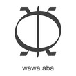Vector icon with african adinkra symbol Wawa Aba