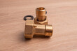© Виктор Кеталь - Domestic water supply brass fittings kit. 1/2 union, nuts and rubber washers.