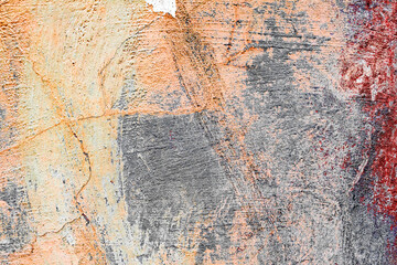 Wall Mural - Texture of a concrete wall with cracks and scratches which can be used as a background