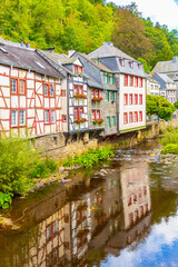 Best of the touristic village Monschau, Eifel region, Germany