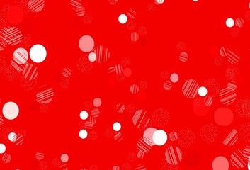 Light Red vector template with circles.