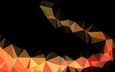 Dark Orange vector polygon abstract backdrop. Modern geometrical abstract illustration with gradient. Polygonal design for your web site.