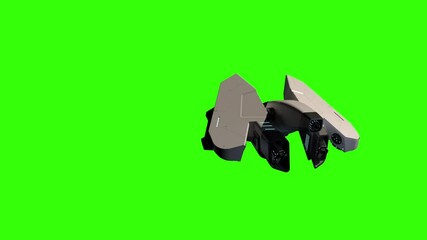 Wall Mural - space shuttle. 3d animation with green background for keynig