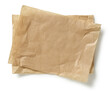 crumpled brown baking paper sheets