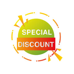 Wall Mural - special offer season, special discount announce badge