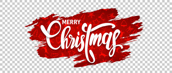 Poster - merry christmas brush style banner