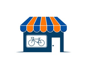 Poster - Market shop with bicycle inside