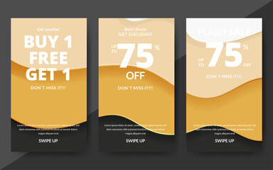 Wall Mural - Flash sale discount banner template promotion, end of season special offer banner, template design for media promotions and social media promo, vector illustration.