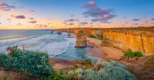 Twelve Apostles At Sunset,great Ocean Road At Port Campbell, Australia