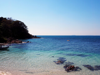 blue sea beach and sky