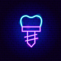 Canvas Print - Dental Implant Neon Sign