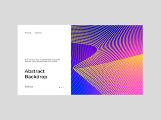 Homepage design. Abstract background illustration. Linear, striped gradient backdrop. Colorful creative stylish texture. Eps10 vector.