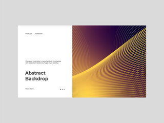 Homepage design. Abstract background illustration. Linear, striped gradient backdrop. Colorful creative stylish texture. Eps10 vector.