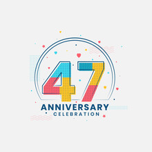 47 Anniversary Celebration, Modern 47th Anniversary Design