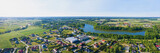Fototapeta  - Panoramiczny widok zachodniej części Kłodawy wraz z jeziorem na obrzeżach miasta Gorzów Wielkopolski