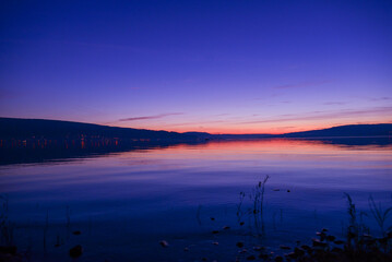 Wall Mural - Sonnenuntergang am Bodensee (Insel Reichenau)