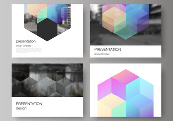 Wall Mural - vector layout of the presentation slides design business templates, multipurpose template with abstr