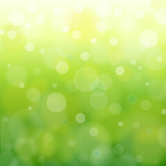 Abstract green bokeh background.
