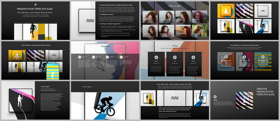 Wall Mural - vector templates for website design, presentations, portfolio. templates for presentation slides, le