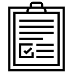 Sticker - Icon of verified list in line design.