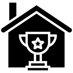 Sticker - Real estate award solid icon 