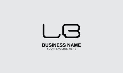 LB L B initial modern minimal creative logo vector template image
