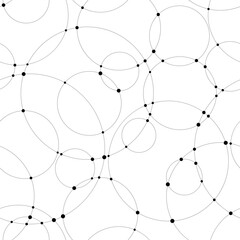 Fototapete - Seamless abstract background with circles and dots at their intersection