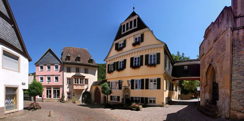 Wall Mural - Traditional renaissance house gables at a square in the old town of Meisenheim in Germany