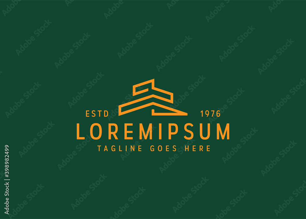 Abstract building logo design. Vector illustration of architectural ...