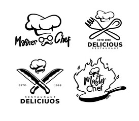 Wall Mural - chef logo set template design