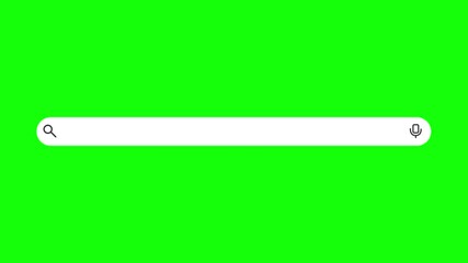Round Shape Search Engine Bar Query on Green Screen and Black Backgrounds