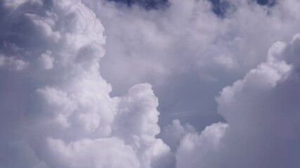 Wall Mural - Clouds and sky as seen through the plane window. background, space for copy space
