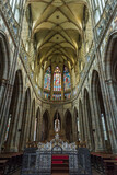 Fototapeta Londyn - Interior of St. Vitus Cathedral at Prague Castle. Prague.