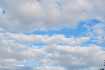 daytime blue sky with white clouds. Weather forecast. 