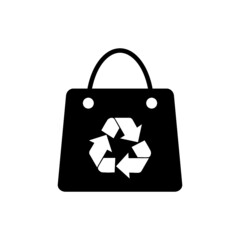 Canvas Print - Recycle bag icon isolated on white background