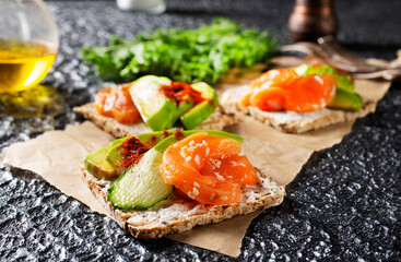 Sticker - toasts withy salmon