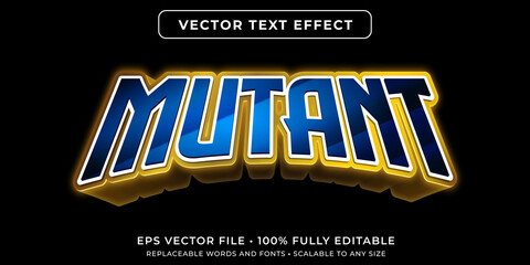 Wall Mural - editable text effect in superhero mutant style