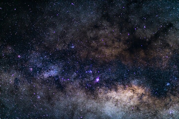 Wall Mural - the austral the milky way, with details of its colorful core, outstandingly bright. captured from th