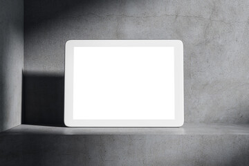 Wall Mural - Digital tablet with blank white screen