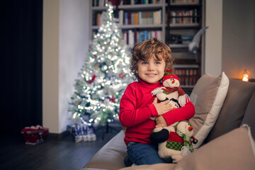 Little boy are waiting for Santa