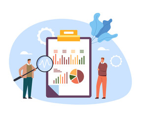 Wall Mural - analytics and data seo optimization analyzing wireframe research. vector concept flat graphic simple