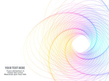 Abstract Spiral Rainbow Design Element On White Background Of Twist Lines