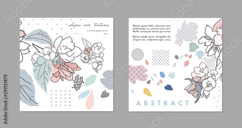 Tela Collection of creative universal floral  artistic cards