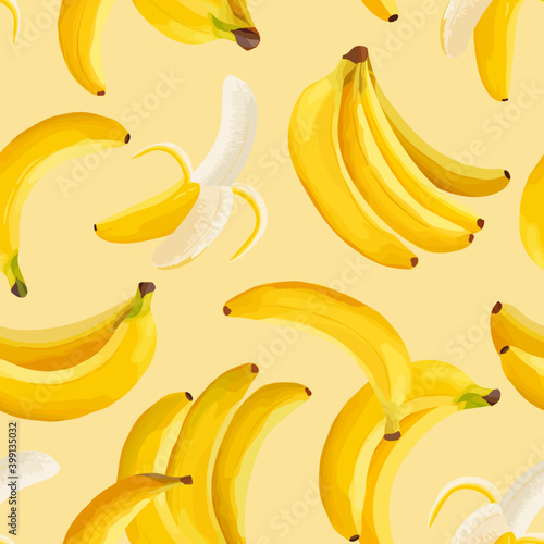 Tela Tropical banana seamless vector background